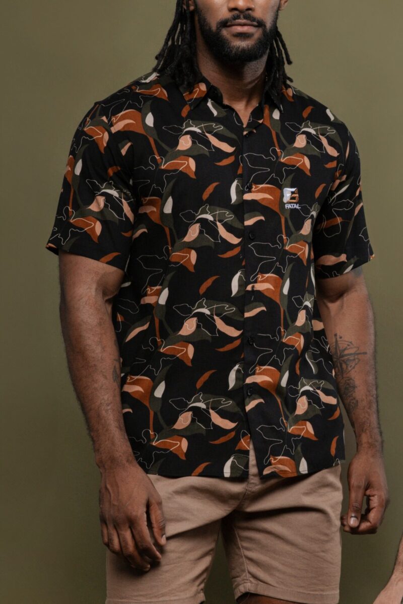 Camisa Viscose manga curta Estampada Fatal