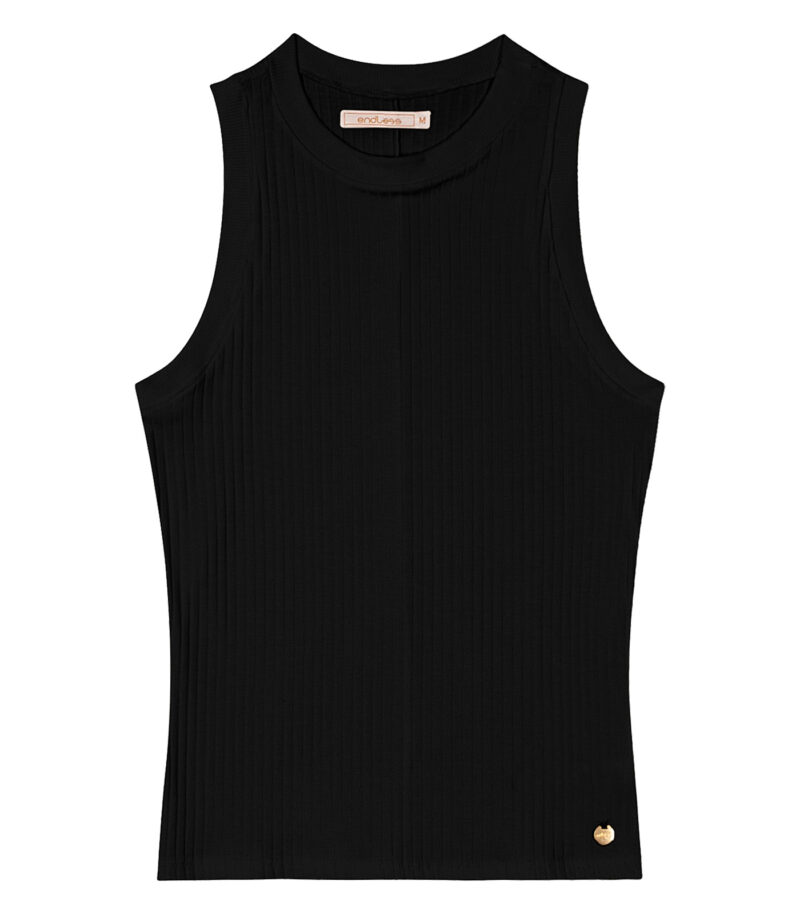Blusa Regata Gola Alta Canelada Endless - Image 3