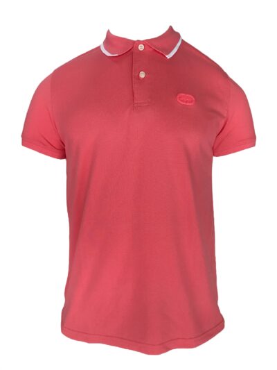 Camiseta Gola Polo Piquet Rosa com Detalhes Ecko