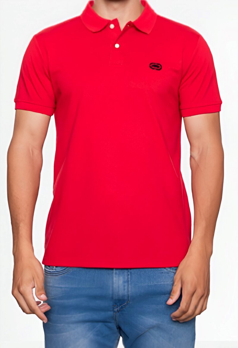 Camiseta Gola Polo Piquet Básica Vermelha Ecko