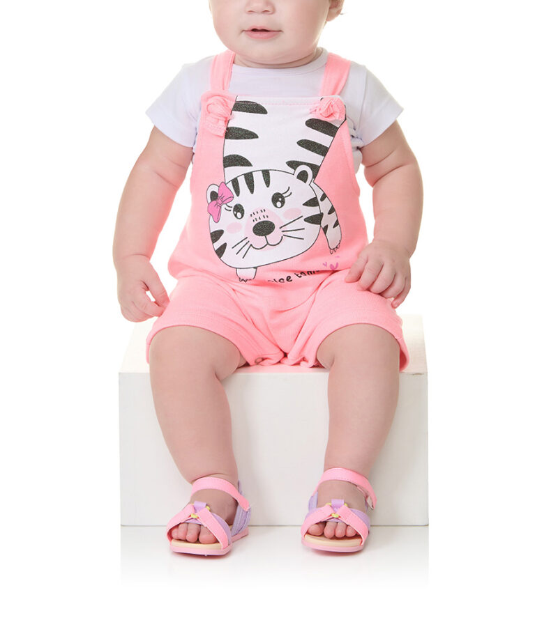 Conjunto com Jardineira Infantil Bicho Bagunça