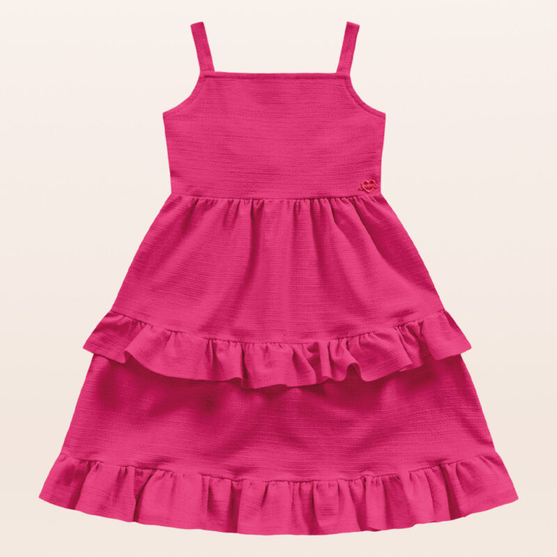 Vestido com Babados Infantil Fakini - Image 3