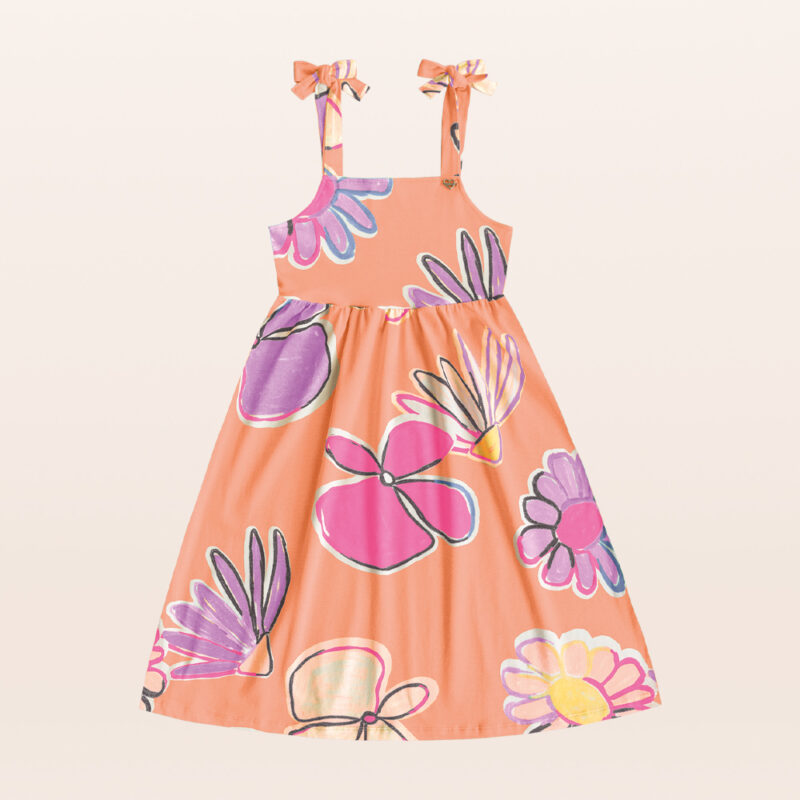 Vestido com Alca de Amarrar Infantil Fakini - Image 3