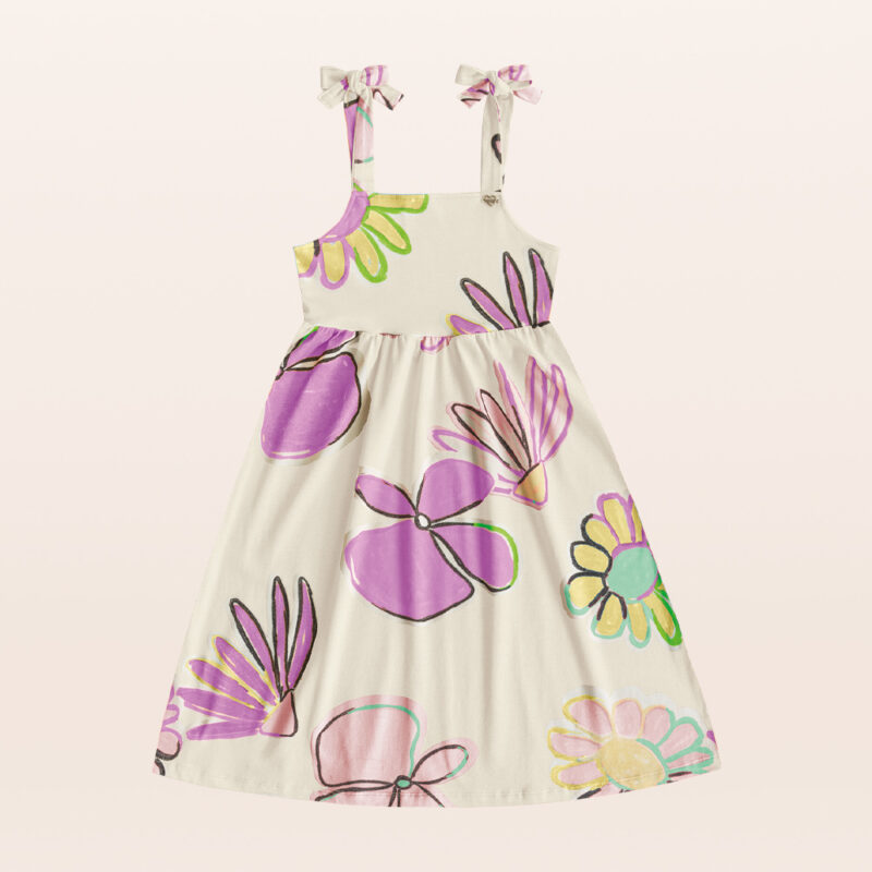 Vestido com Alca de Amarrar Infantil Fakini - Image 2