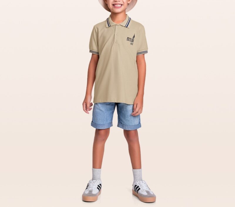 Camiseta Gola Polo Infantil Fakini - Image 2