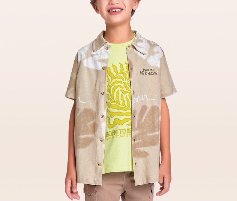 Camisa com Botões Infantil Fakini