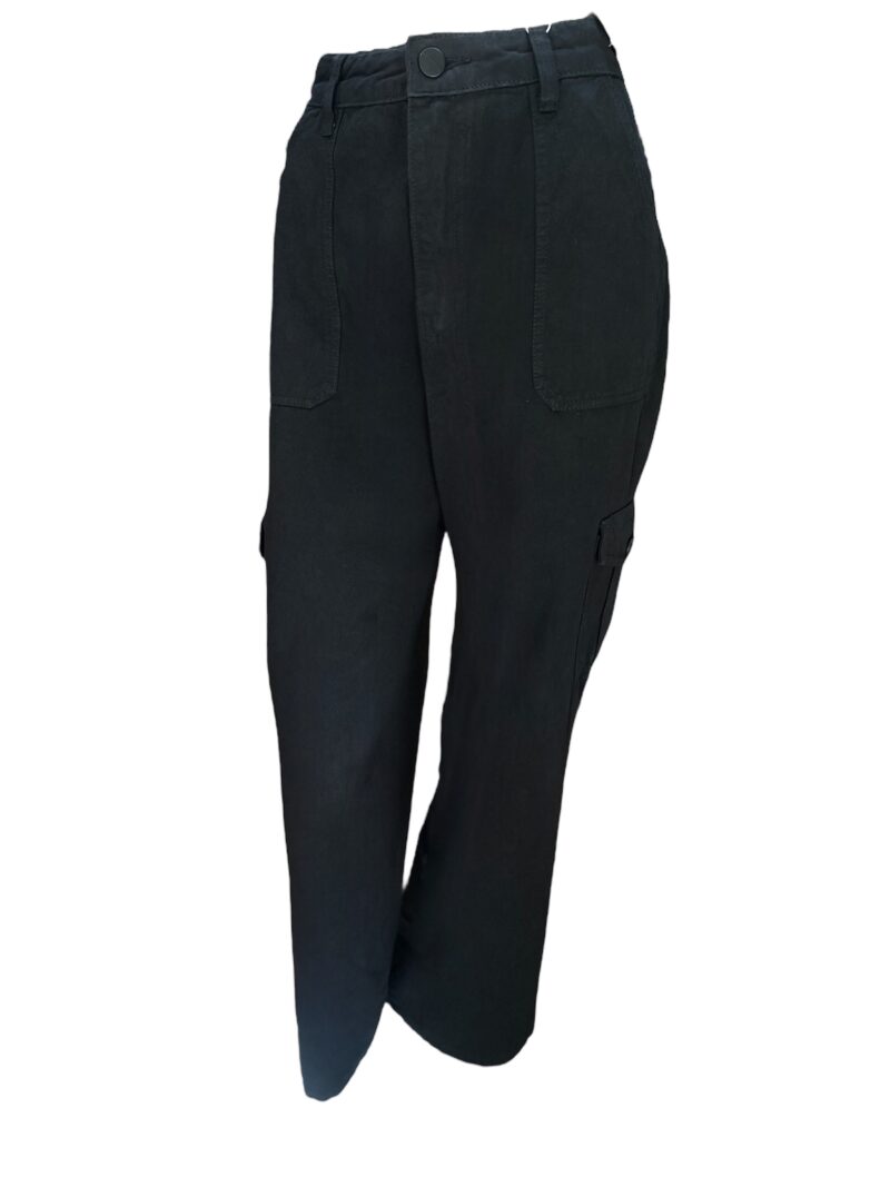 Calça Wide Leg Cargo Preta – Modelagem Levanta e Aumenta Bumbum