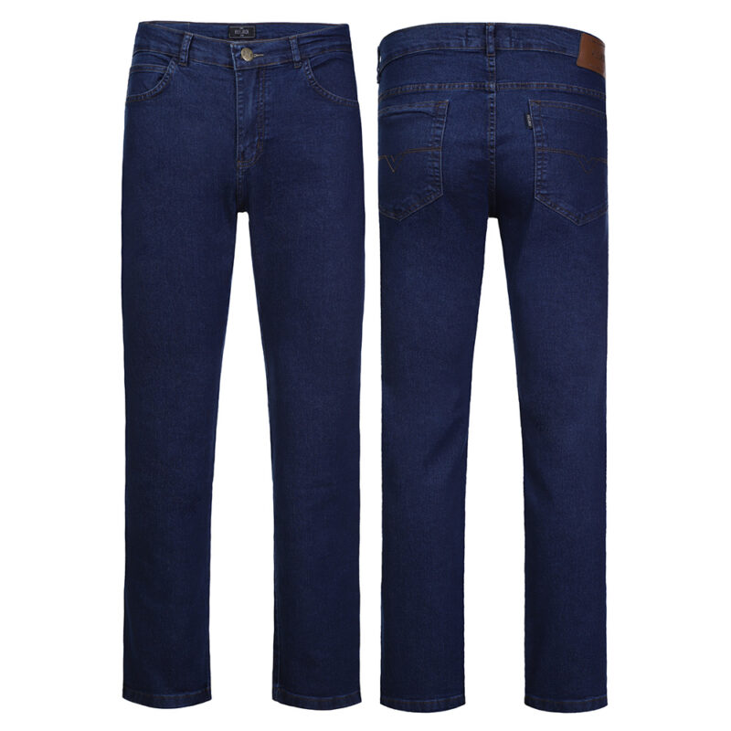 Calça Jeans modelagem Reta Marinho Bolso Porta Cell